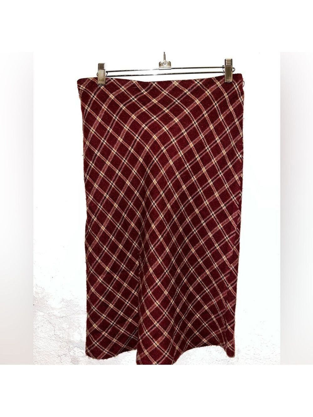 Vintage 70s Plaid Modest Midi Skirt Janette - Picture 2 of 7